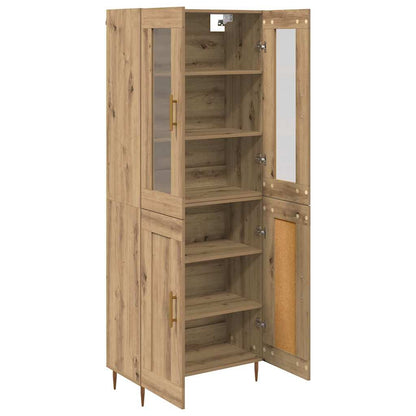 Vysoký Bufet 2 Ks Artisanový Dub 69,5 X 34 X 180 Cm