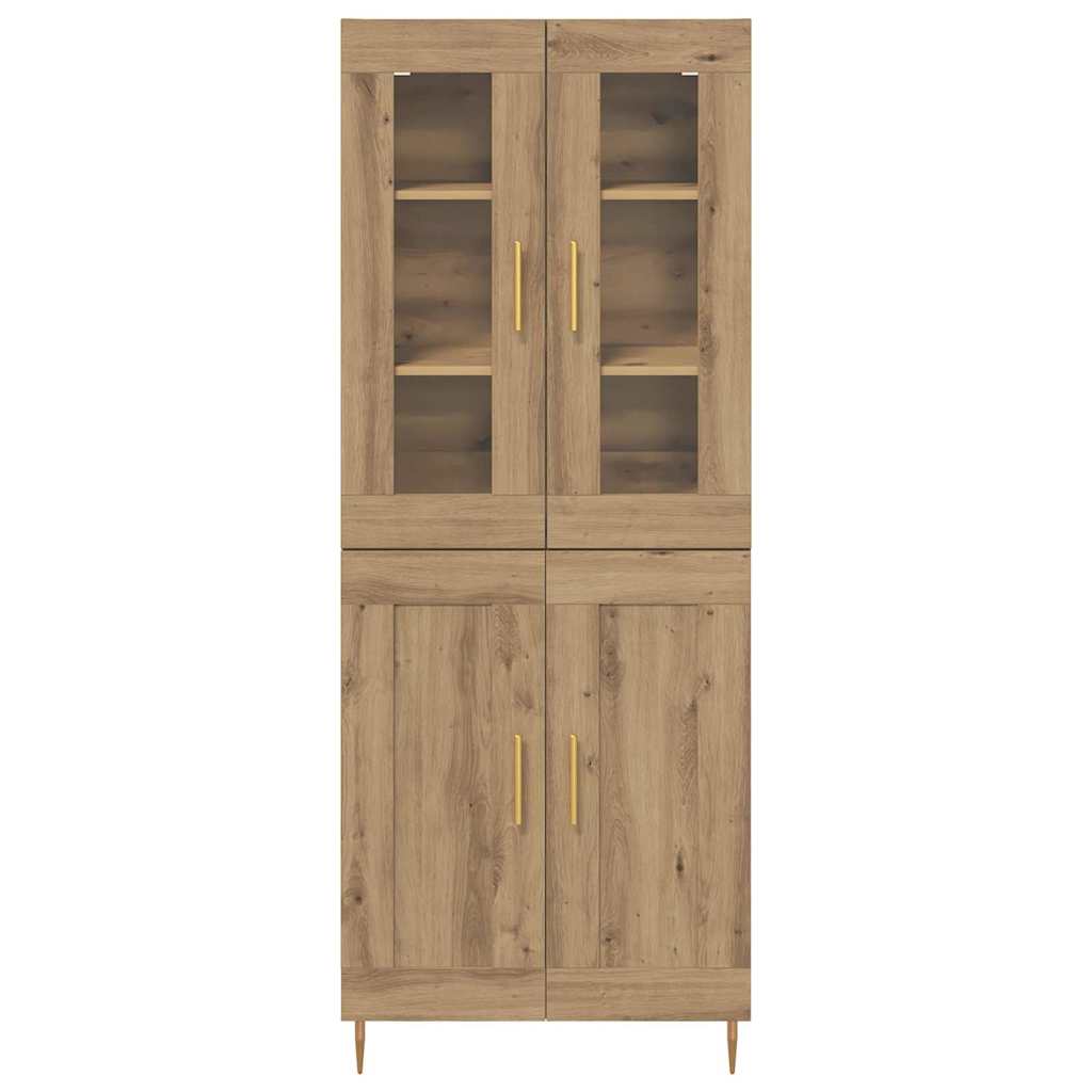 Vysoký Bufet 2 Ks Artisanový Dub 69,5 X 34 X 180 Cm