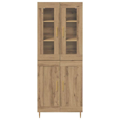 Vysoký Bufet 2 Ks Artisanový Dub 69,5 X 34 X 180 Cm