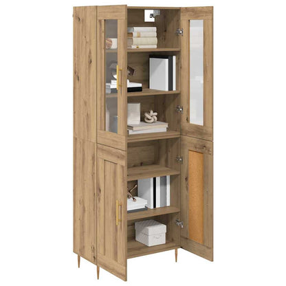 Vysoký Bufet 2 Ks Artisanový Dub 69,5 X 34 X 180 Cm