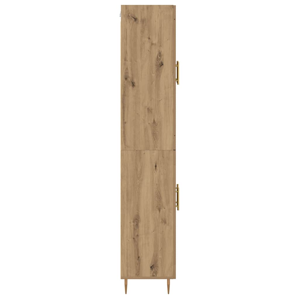 Vysoký Bufet 2 Ks Artisanový Dub 69,5 X 34 X 180 Cm