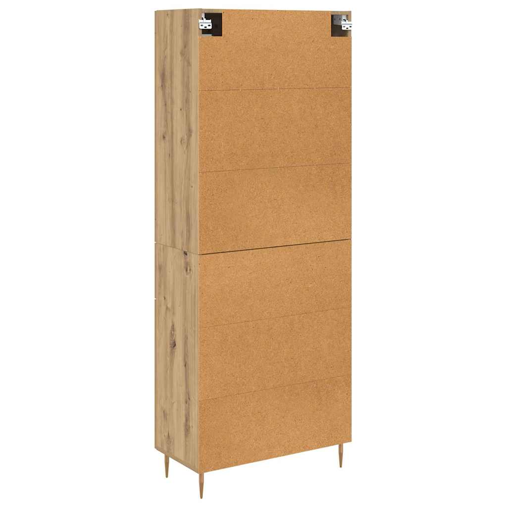 Vysoký Bufet 2 Ks Artisanový Dub 69,5 X 34 X 180 Cm