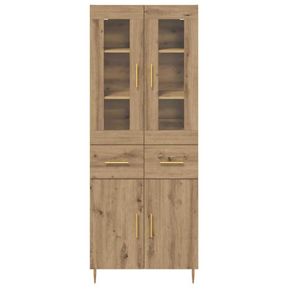 Vysoký Bufet 2 Ks Artisanový Dub 69,5 X 34 X 180 Cm
