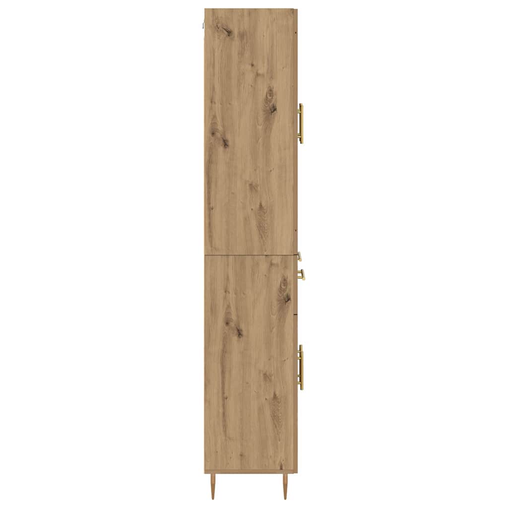 Vysoký Bufet 2 Ks Artisanový Dub 69,5 X 34 X 180 Cm
