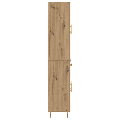 Vysoký Bufet 2 Ks Artisanový Dub 69,5 X 34 X 180 Cm