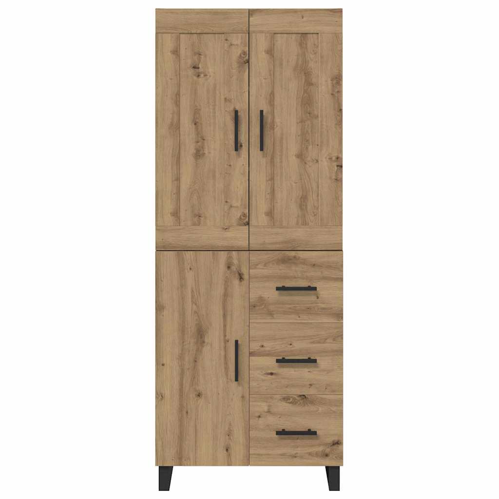 Vysoký Bufet 2 Ks Artisanový Dub 69,5 X 34 X 180 Cm