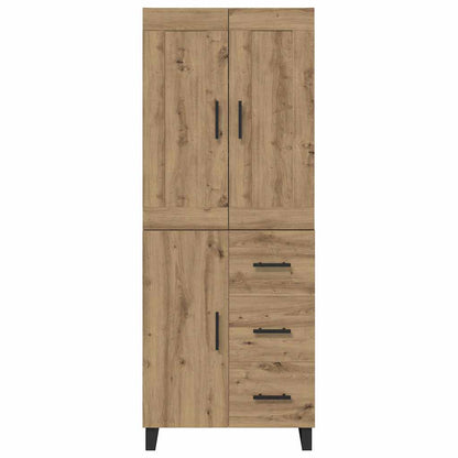 Vysoký Bufet 2 Ks Artisanový Dub 69,5 X 34 X 180 Cm