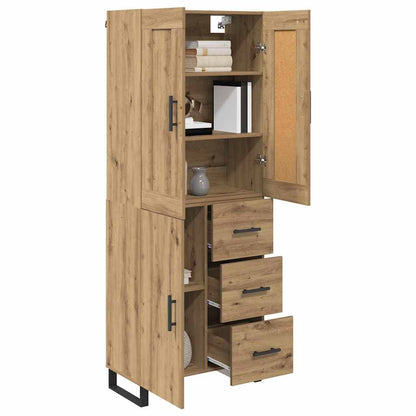 Vysoký Bufet 2 Ks Artisanový Dub 69,5 X 34 X 180 Cm