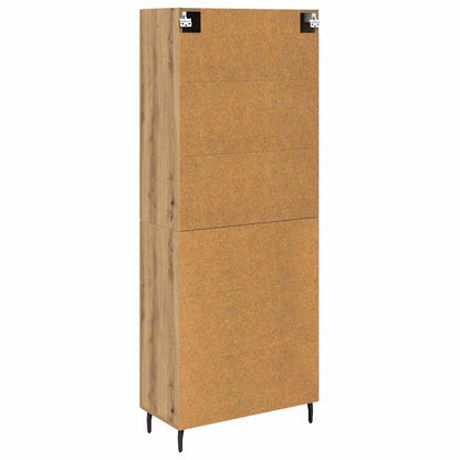 Vysoký Bufet 2 Ks Artisanový Dub 69,5 X 34 X 180 Cm