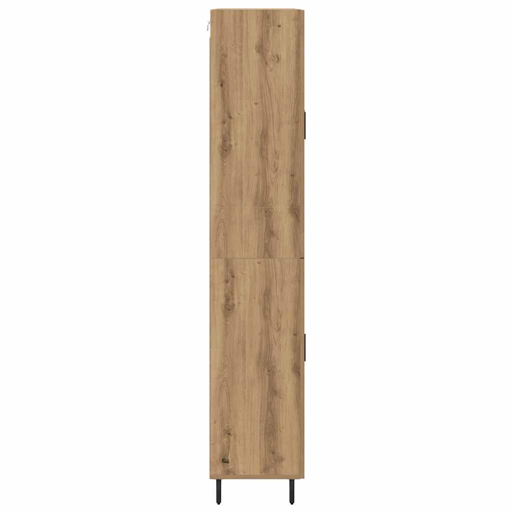 Vysoký Bufet 2 Ks Artisanový Dub 69,5 X 34 X 180 Cm