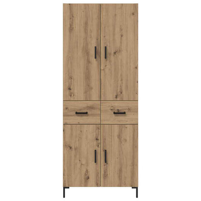 Vysoký Bufet Artisanový Dub 69,5 X 34 X 180 Cm Kompozitní Dřevo