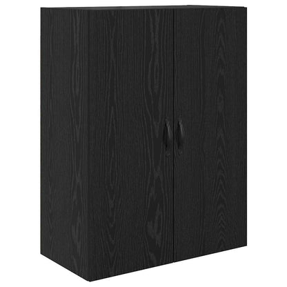 Vysoký Bufet 2 Ks Černý Dub 69,5 X 34 X 180 Cm Kompozitní Dřevo