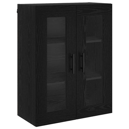 Vysoký Bufet 2 Ks Černý Dub 69,5 X 34 X 180 Cm Kompozitní Dřevo