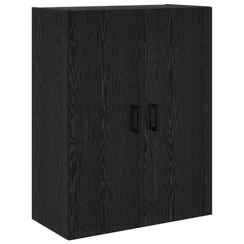 Vysoký Bufet Černý Dub 69,5 X 34 X 180 Cm Kompozitní Dřevo