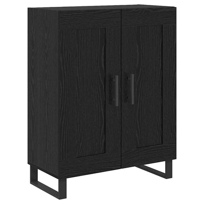 Vysoký Bufet 2 Ks Černý Dub 69,5 X 34 X 180 Cm Kompozitní Dřevo