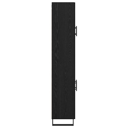 Vysoký Bufet 2 Ks Černý Dub 69,5 X 34 X 180 Cm Kompozitní Dřevo