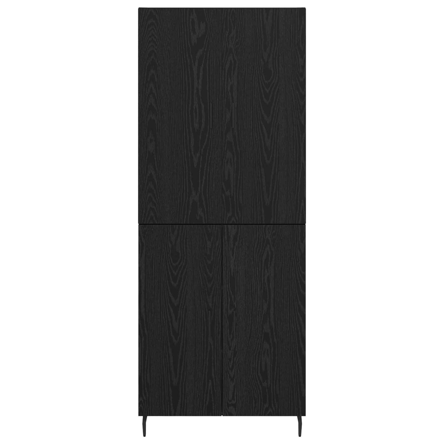 Vysoký Bufet 2 Ks Černý Dub 69,5 X 34 X 180 Cm Kompozitní Dřevo