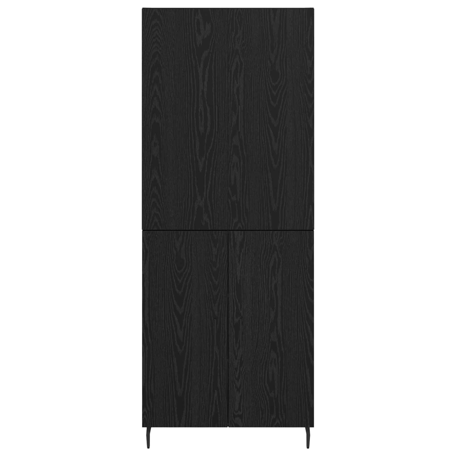 Vysoký Bufet 2 Ks Černý Dub 69,5 X 34 X 180 Cm Kompozitní Dřevo