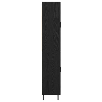 Vysoký Bufet 2 Ks Černý Dub 69,5 X 34 X 180 Cm Kompozitní Dřevo