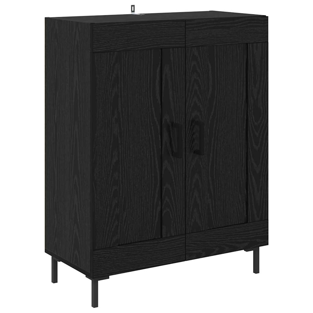 Vysoký Bufet 2 Ks Černý Dub 69,5 X 34 X 180 Cm Kompozitní Dřevo