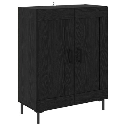 Vysoký Bufet 2 Ks Černý Dub 69,5 X 34 X 180 Cm Kompozitní Dřevo