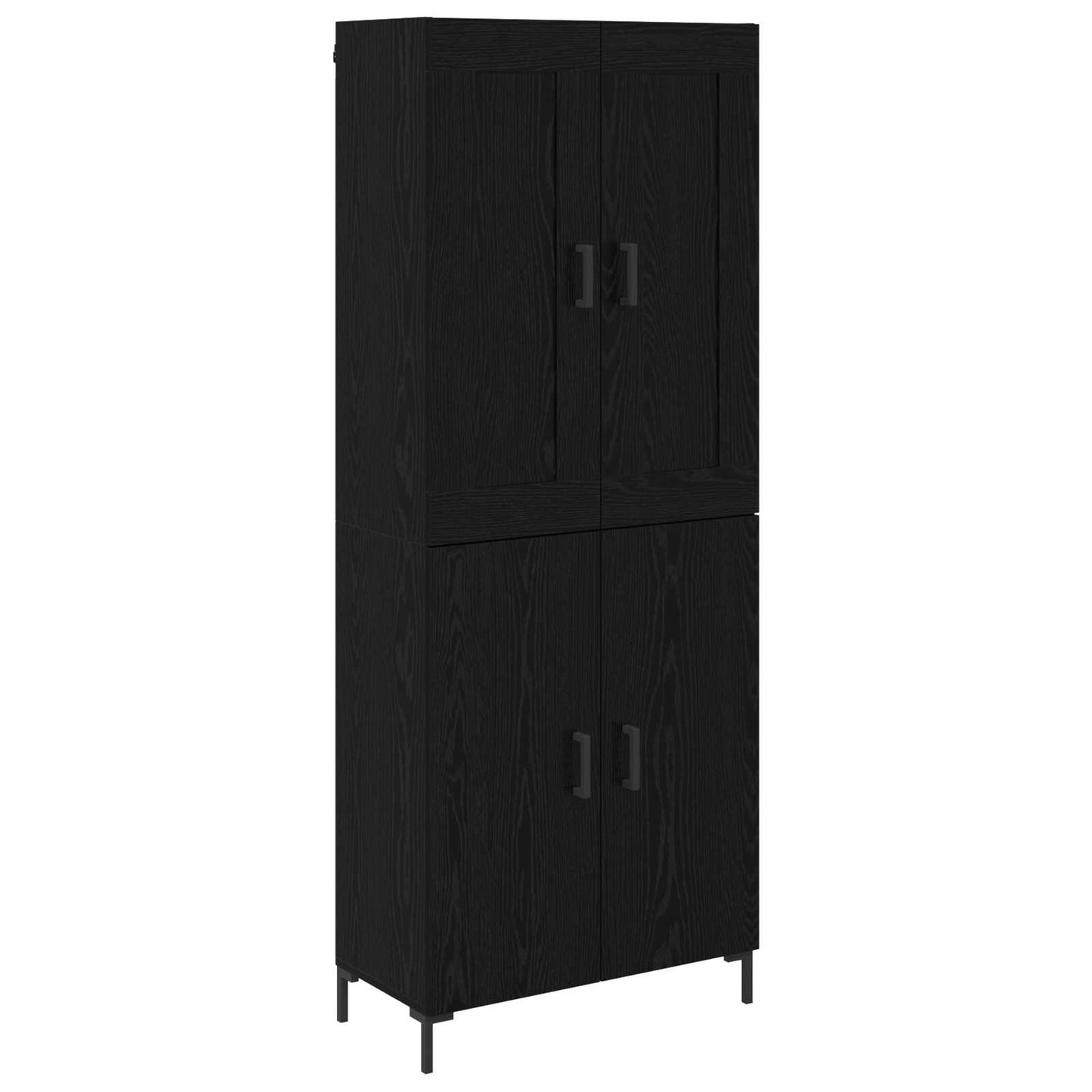 Vysoký Bufet 2 Ks Černý Dub 69,5 X 34 X 180 Cm Kompozitní Dřevo