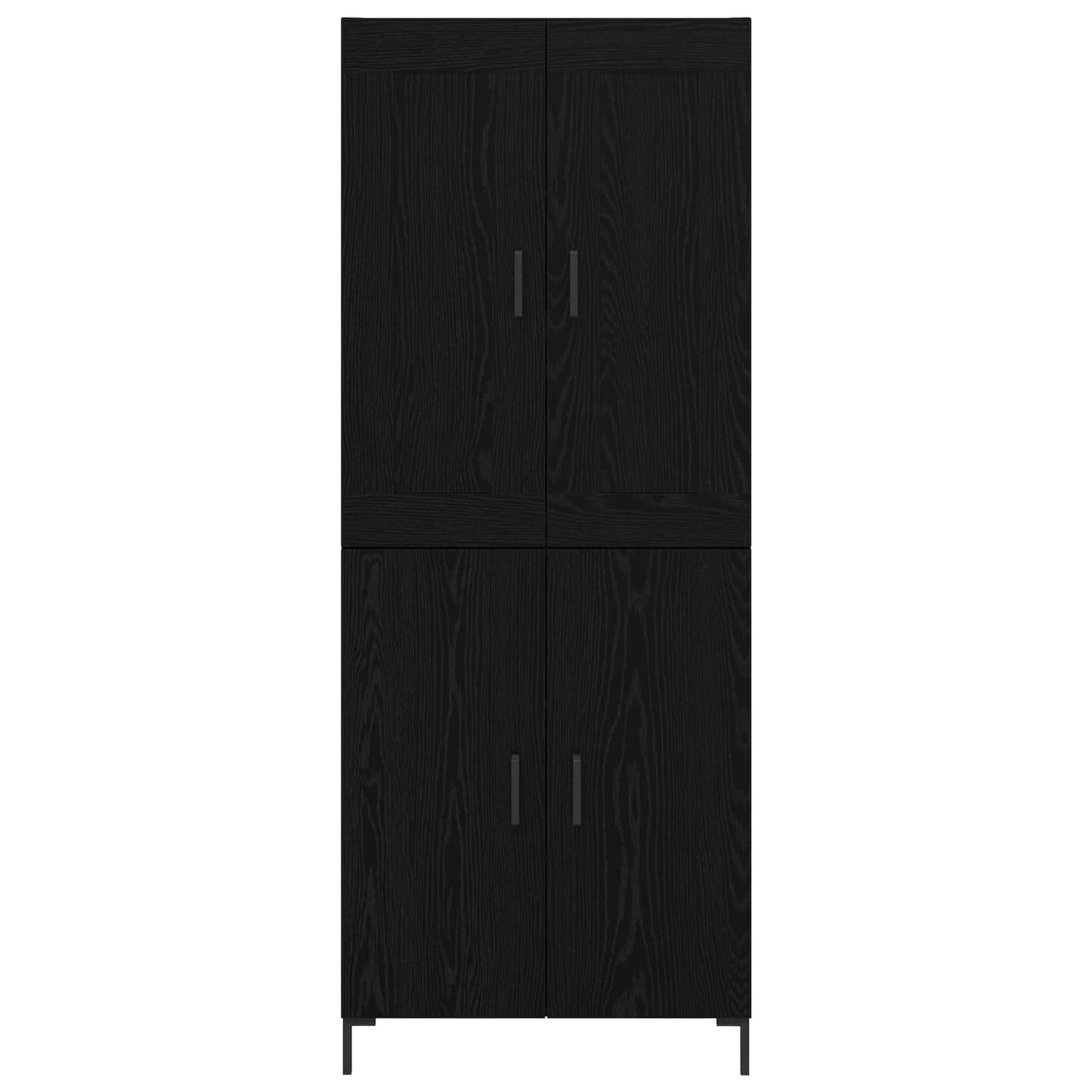 Vysoký Bufet 2 Ks Černý Dub 69,5 X 34 X 180 Cm Kompozitní Dřevo