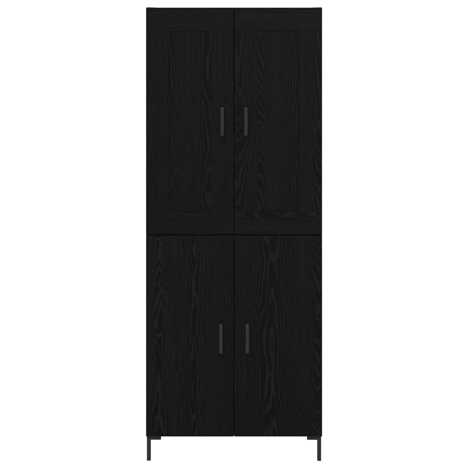 Vysoký Bufet 2 Ks Černý Dub 69,5 X 34 X 180 Cm Kompozitní Dřevo