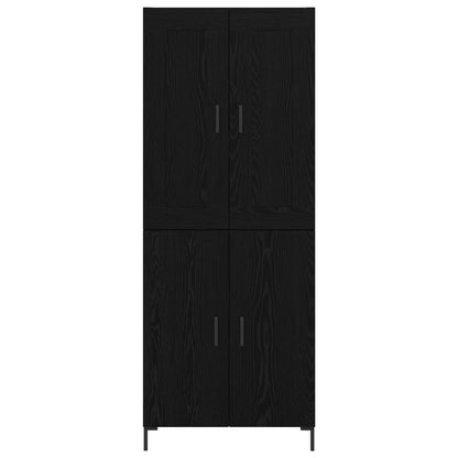 Vysoký Bufet 2 Ks Černý Dub 69,5 X 34 X 180 Cm Kompozitní Dřevo