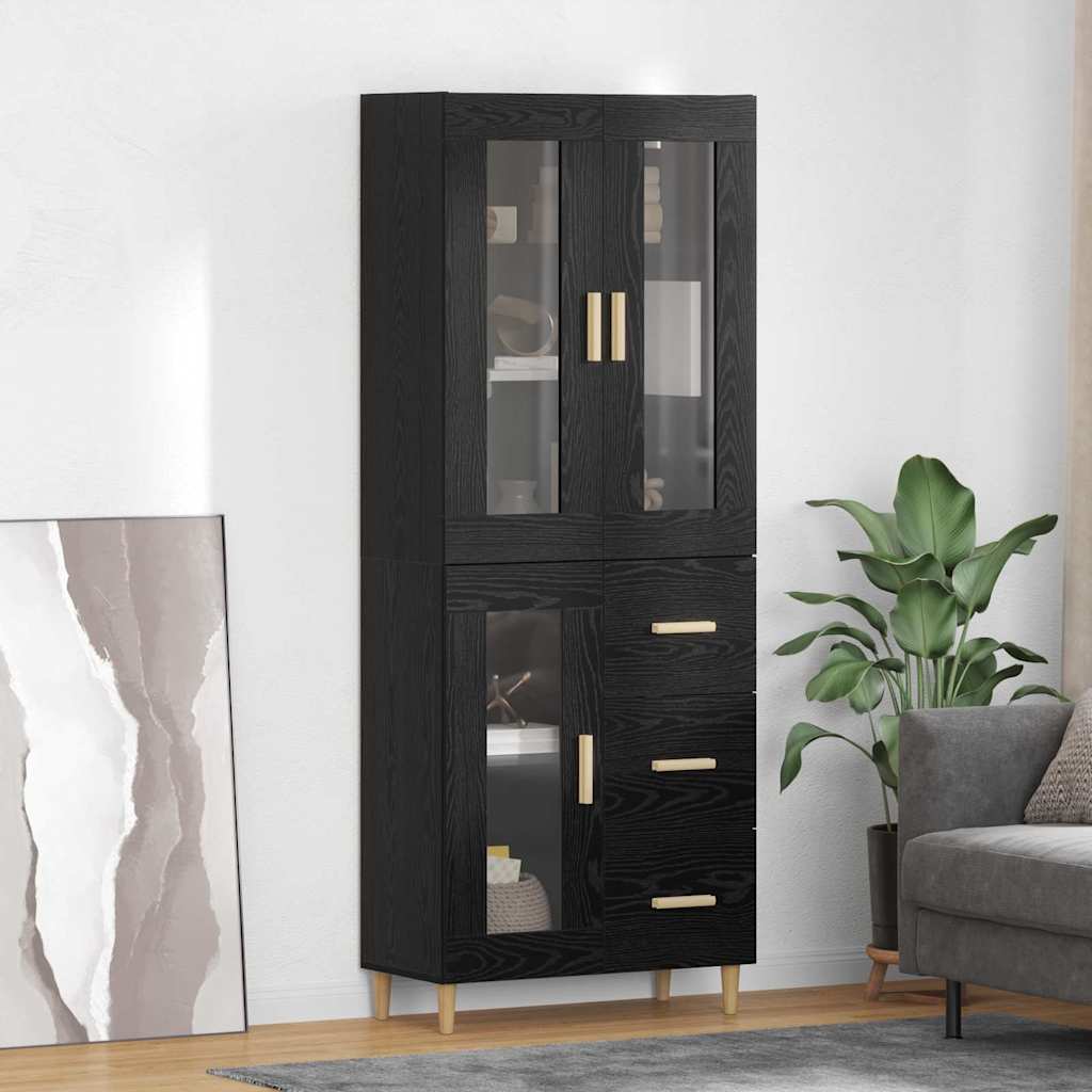 Vysoký Bufet 69,5 X 34 X 180 Cm Kompozitní Dřevo