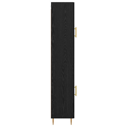 Vysoký Bufet 2 Ks Černý Dub 34,5 X 34 X 180 Cm Kompozitní Dřevo
