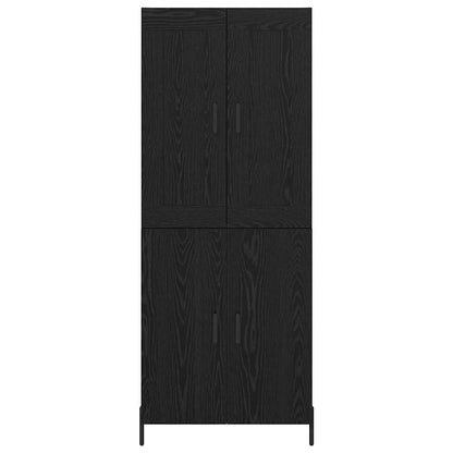 Vysoký Bufet 2 Ks Černý Dub 69,5 X 34 X 180 Cm Kompozitní Dřevo