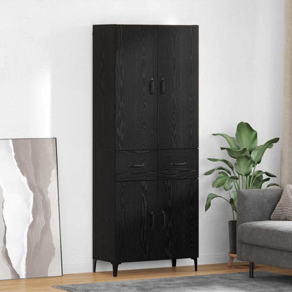 Vysoký Bufet 69,5 X 34 X 180 Cm Kompozitní Dřevo