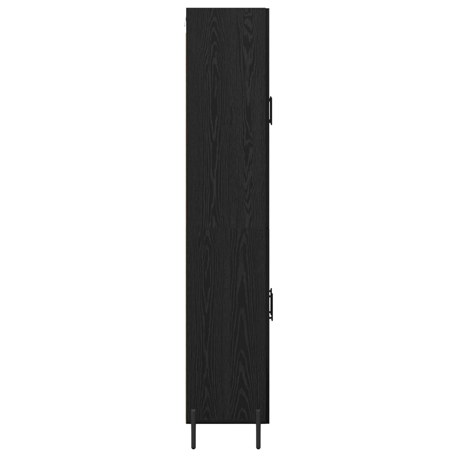 Vysoký Bufet Černý Dub 69,5 X 34 X 180 Cm Kompozitní Dřevo