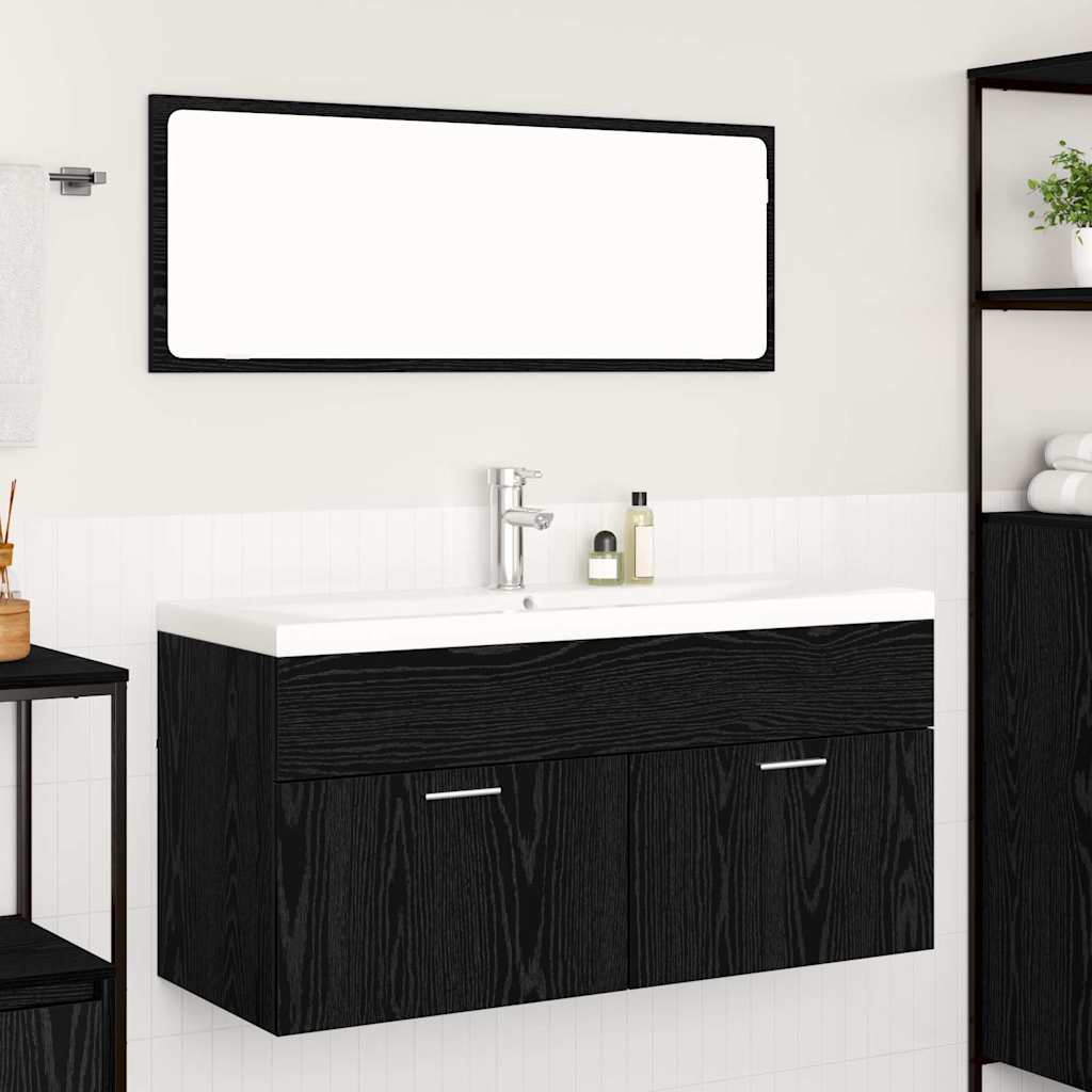 Koupelnová Skříň Černý Dub 100 X 38,5 X 46 Cm Kompozitní Dřevo