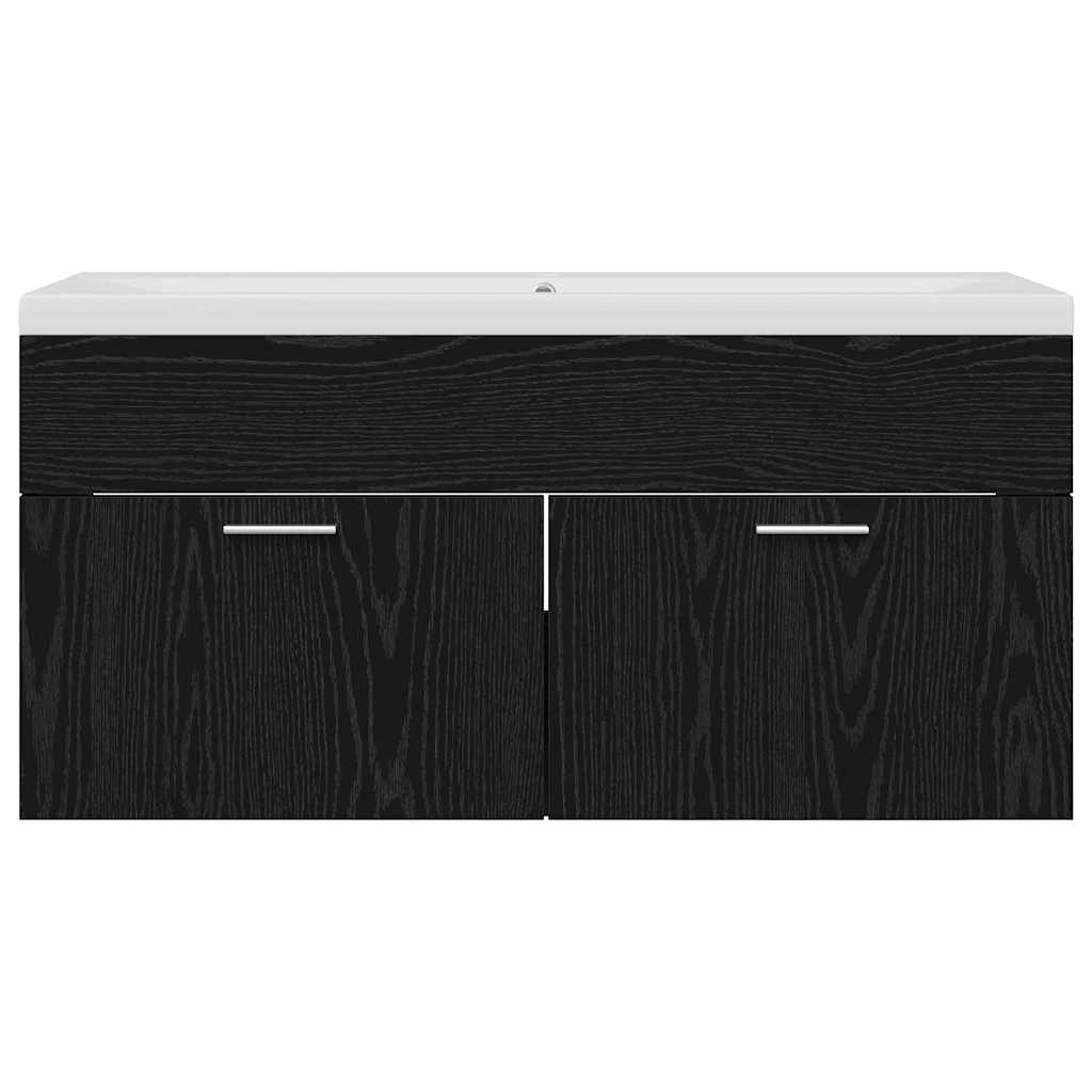 Koupelnová Skříň Černý Dub 100 X 38,5 X 46 Cm Kompozitní Dřevo