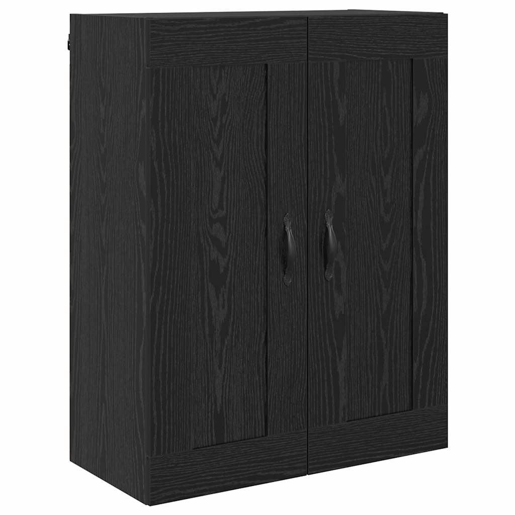 Vysoký Bufet Černý Dub 69,5 X 34 X 180 Cm Kompozitní Dřevo