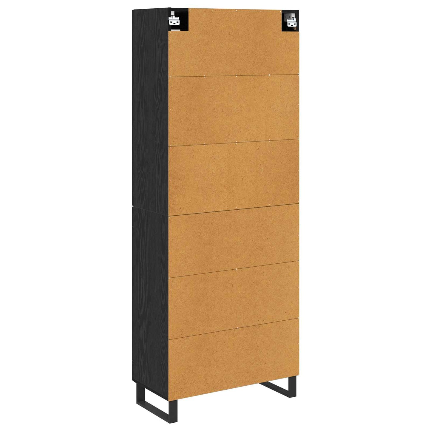 Vysoký Bufet 2 Ks Černý Dub 69,5 X 34 X 180 Cm Kompozitní Dřevo