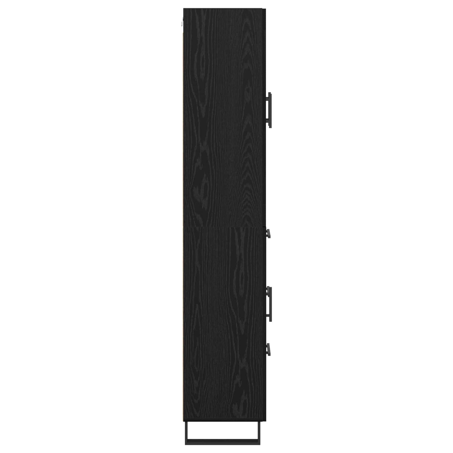 Vysoký Bufet 2 Ks Černý Dub 69,5 X 34 X 180 Cm Kompozitní Dřevo