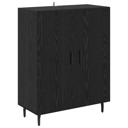 Vysoký Bufet 2 Ks Černý Dub 69,5 X 34 X 180 Cm Kompozitní Dřevo