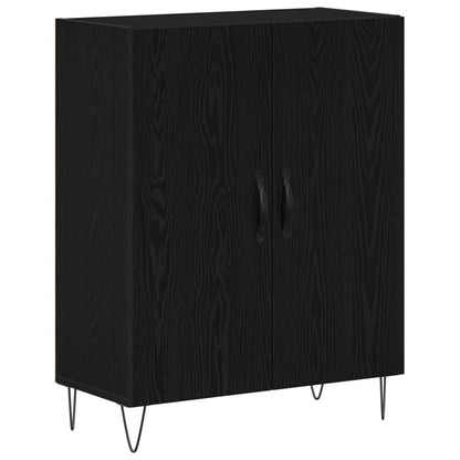 Vysoký Bufet Černý Dub 69,5 X 34 X 180 Cm Kompozitní Dřevo