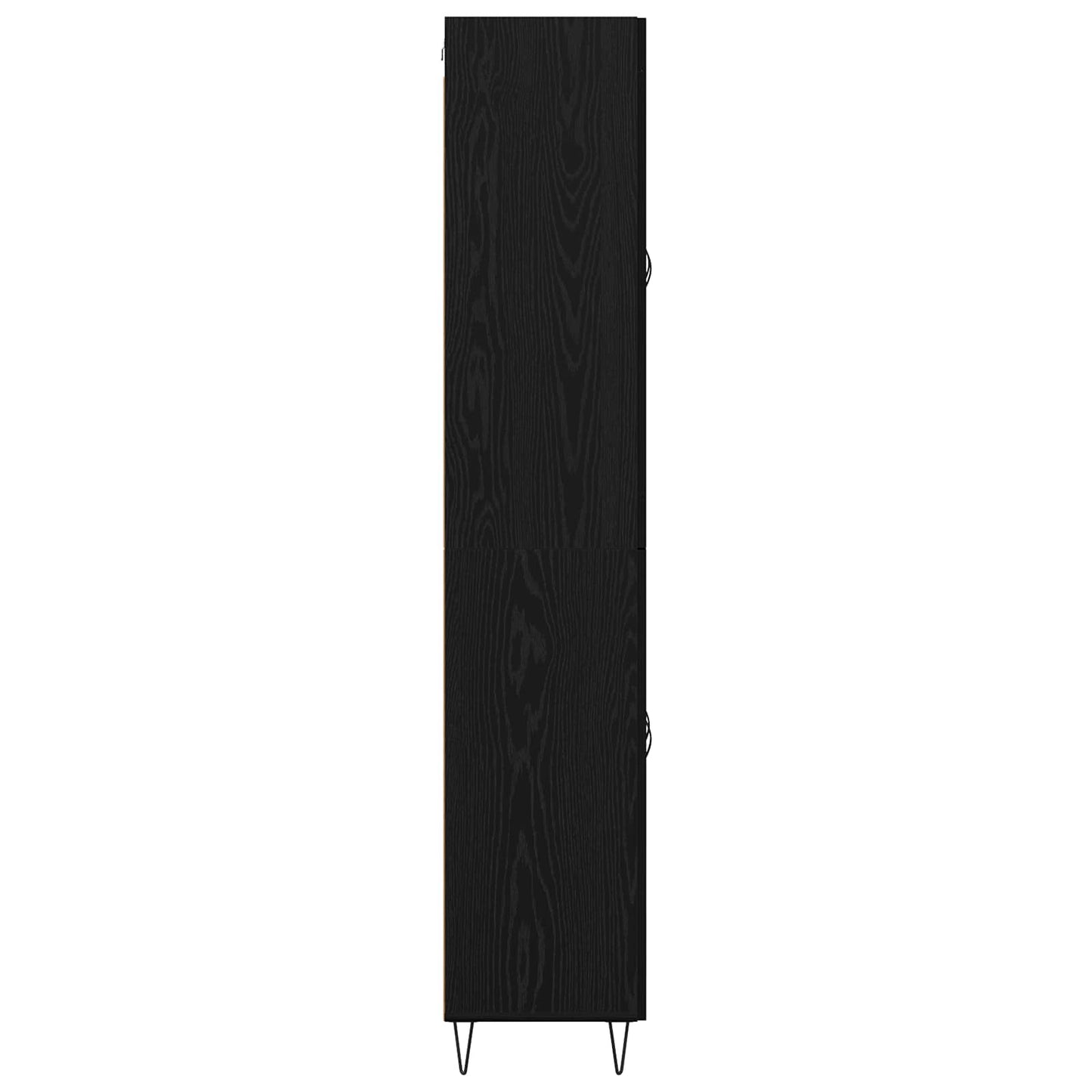 Vysoký Bufet Černý Dub 69,5 X 34 X 180 Cm Kompozitní Dřevo