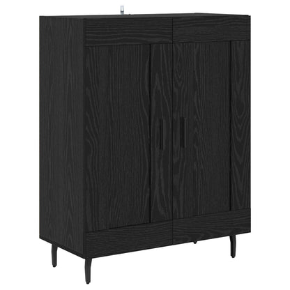 Vysoký Bufet 2 Ks Černý Dub 69,5 X 34 X 180 Cm Kompozitní Dřevo