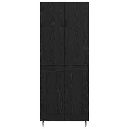 Vysoký Bufet 2 Ks Černý Dub 69,5 X 34 X 180 Cm Kompozitní Dřevo