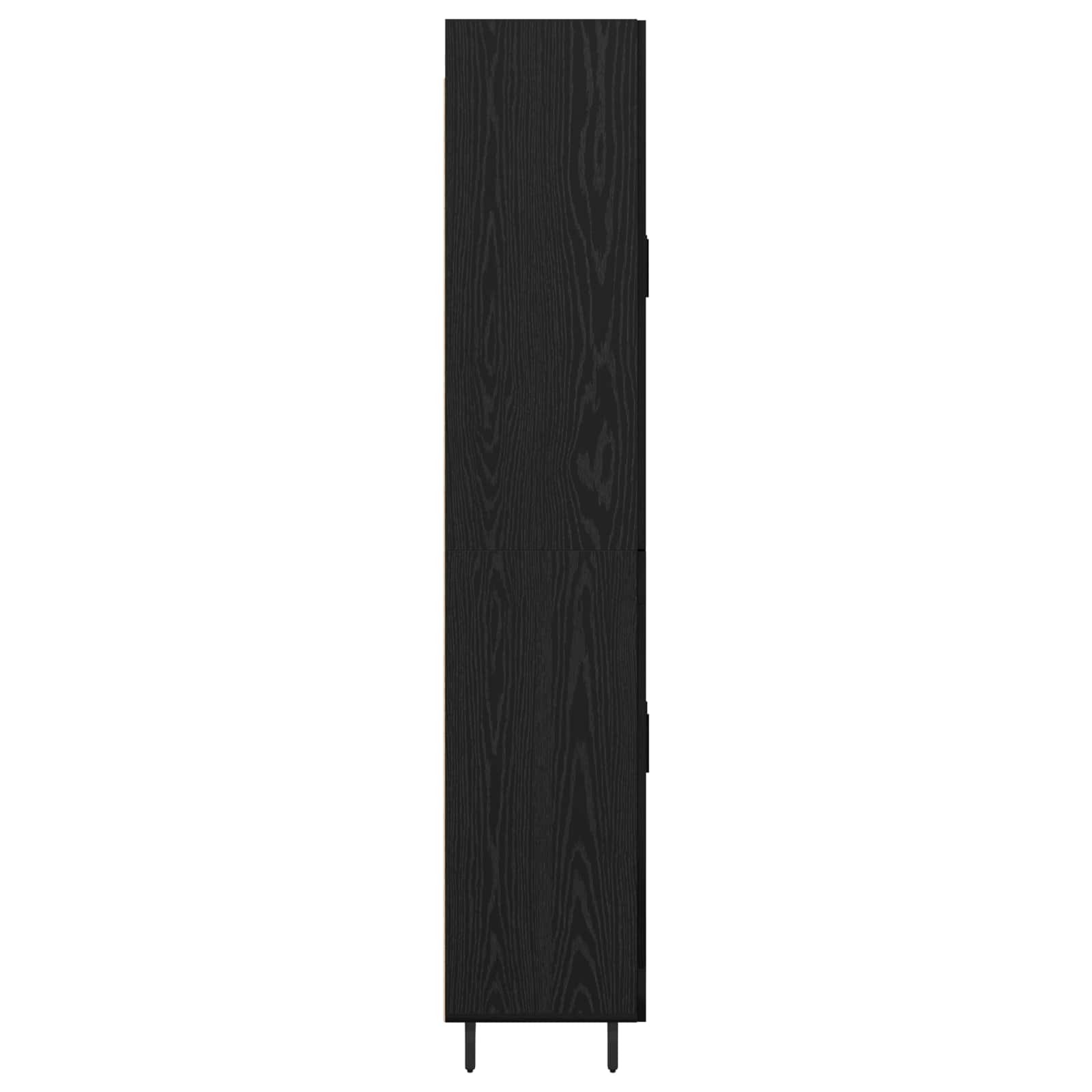 Vysoký Bufet 2 Ks Černý Dub 69,5 X 34 X 180 Cm Kompozitní Dřevo