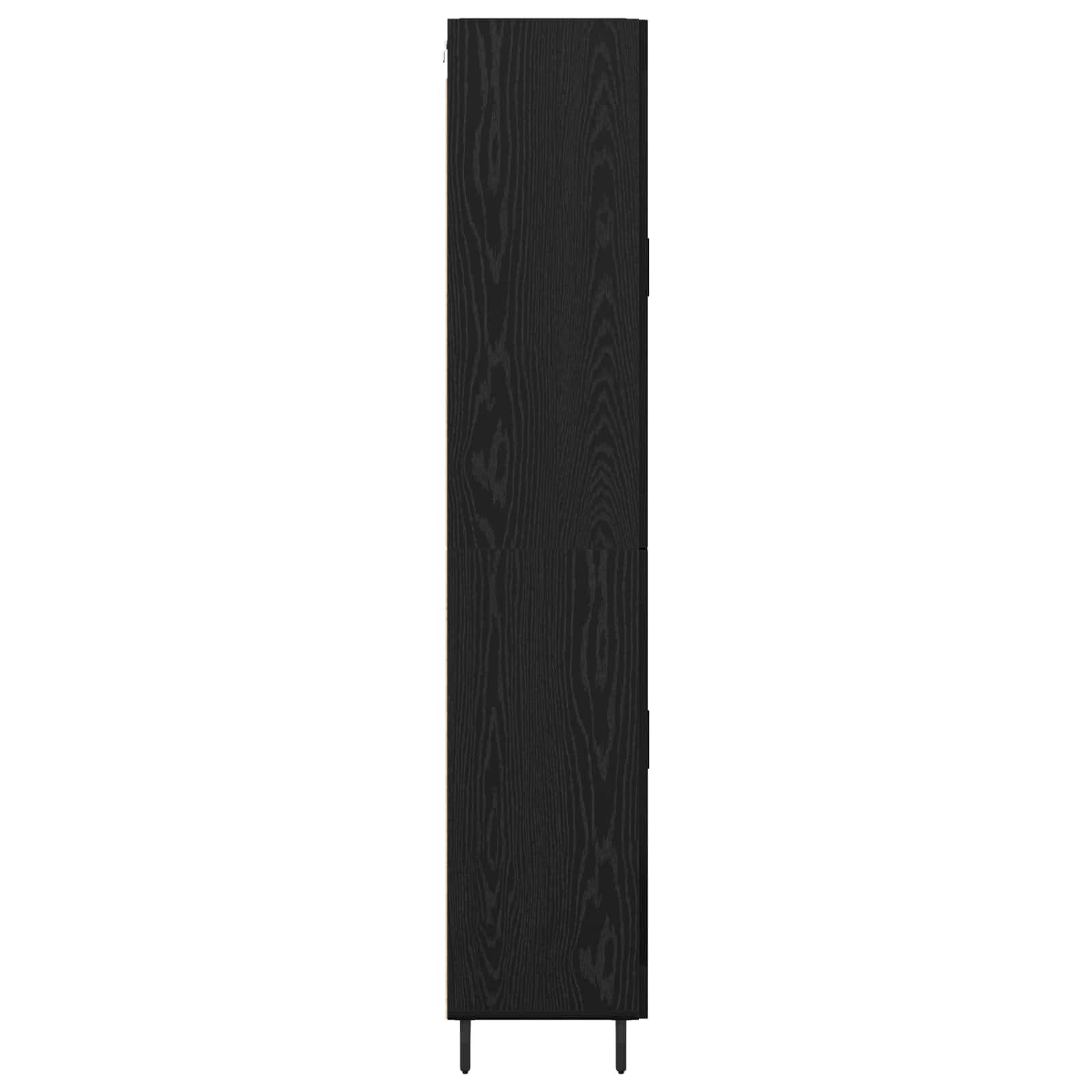 Vysoký Bufet 2 Ks Černý Dub 69,5 X 34 X 180 Cm Kompozitní Dřevo