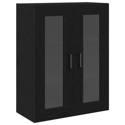 Vysoký Bufet 2 Ks Černý Dub 69,5 X 34 X 180 Cm Kompozitní Dřevo