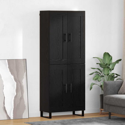 Vysoký Bufet 2 Ks Černý Dub 69,5 X 34 X 180 Cm