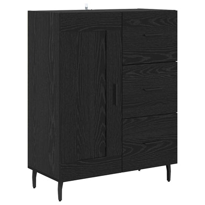 Vysoký Bufet 2 Ks Černý Dub 69,5 X 34 X 180 Cm Kompozitní Dřevo