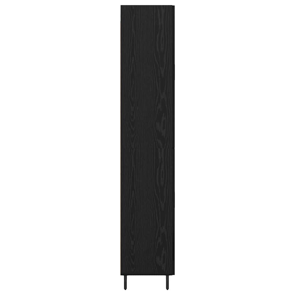 Vysoký Bufet 2 Ks Černý Dub 69,5 X 34 X 180 Cm Kompozitní Dřevo